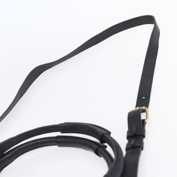 Chloe Etel Hand Bag Leather 2way Black Gold Auth BA8052