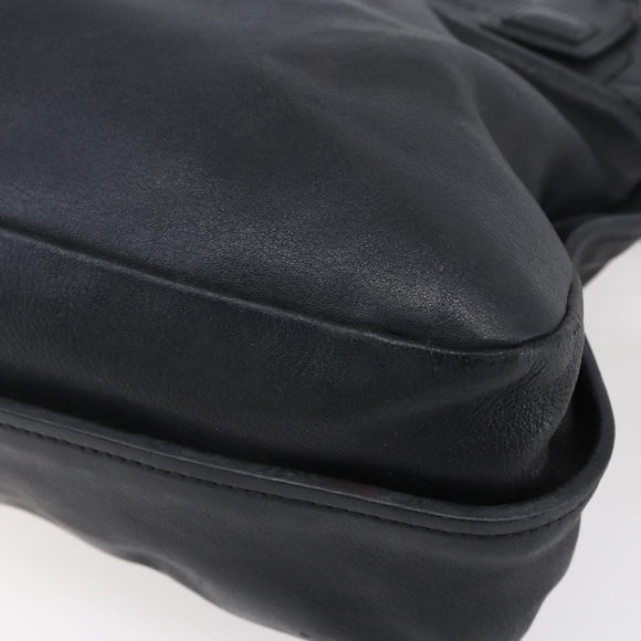 Chloe Etel Hand Bag Leather 2way Black Gold Auth BA8052