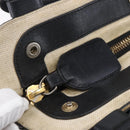 Chloe Etel Hand Bag Leather 2way Black Gold Auth BA8052-17