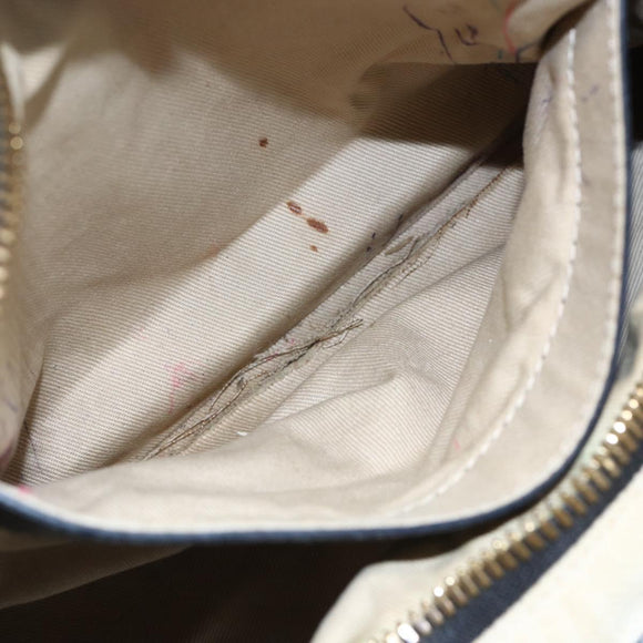 Chloe Etel Hand Bag Leather 2way Black Gold Auth BA8052