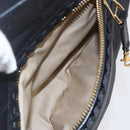 Chloe Etel Hand Bag Leather 2way Black Gold Auth BA8052-23