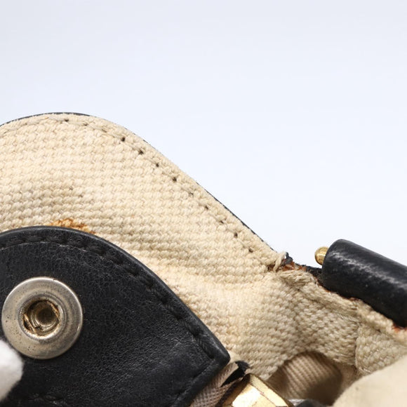 Chloe Etel Hand Bag Leather 2way Black Gold Auth BA8052