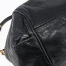 Chloe Etel Hand Bag Leather 2way Black Gold Auth BA8053-15