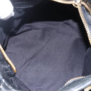 Chloe Etel Hand Bag Leather 2way Black Gold Auth BA8053-19