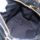 Chloe Etel Hand Bag Leather 2way Black Gold Auth BA8053-20