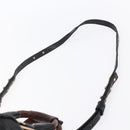 Chloe Etel Hand Bag Leather 2way Black Gold Auth BA8054-15