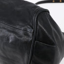 Chloe Etel Hand Bag Leather 2way Black Gold Auth BA8054-16