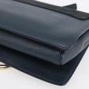 Chloe Fay Shoulder Bag Suede Leather Blue Gold Auth BA8055-15