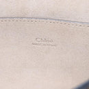 Chloe Fay Shoulder Bag Suede Leather Blue Gold Auth BA8055-10