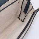 Chloe Fay Shoulder Bag Suede Leather Blue Gold Auth BA8055-17