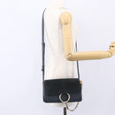 Chloe Fay Shoulder Bag Suede Leather Blue Gold Auth BA8055-22