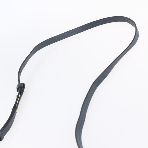 Chloe Fay Shoulder Bag Suede Leather Blue Gold Auth BA8055