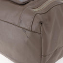 Chloe Eclipse Tote Bag Leather Beige Brown Auth BA8056-10