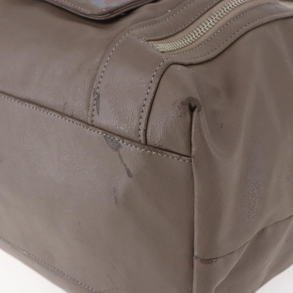 Chloe Eclipse Tote Bag Leather Beige Brown Auth BA8056