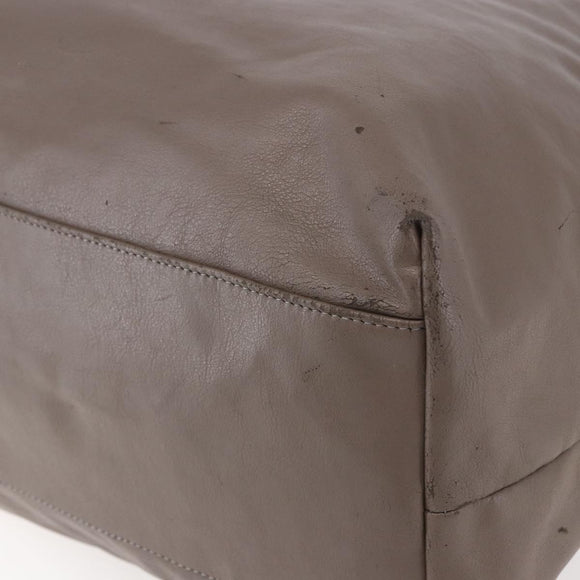 Chloe Eclipse Tote Bag Leather Beige Brown Auth BA8056