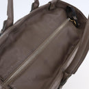 Chloe Eclipse Tote Bag Leather Beige Brown Auth BA8056-6