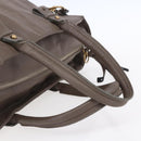 Chloe Eclipse Tote Bag Leather Beige Brown Auth BA8056-7