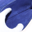 SAINT LAURENT Y Line Chain Satchel Small Bag Leather Blue Gold Auth BA8058-17