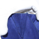 SAINT LAURENT Y Line Chain Satchel Small Bag Leather Blue Gold Auth BA8058-19