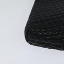 BALLY Quilted Shoulder Bag Leather Black Gold Auth BA806-15