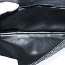 BALLY Quilted Shoulder Bag Leather Black Gold Auth BA806-11