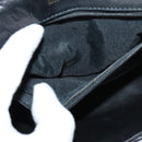 BALLY Quilted Shoulder Bag Leather Black Gold Auth BA806-12