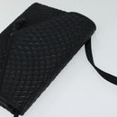 BALLY Quilted Shoulder Bag Leather Black Gold Auth BA806-6