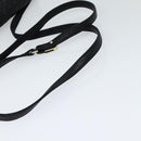 BALLY Quilted Shoulder Bag Leather Black Gold Auth BA806-7