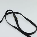 BALLY Quilted Shoulder Bag Leather Black Gold Auth BA806-8