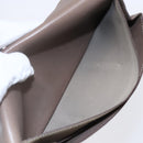 HERMES Dogon Duo GM Wallet Leather Gray Auth BA8060-10