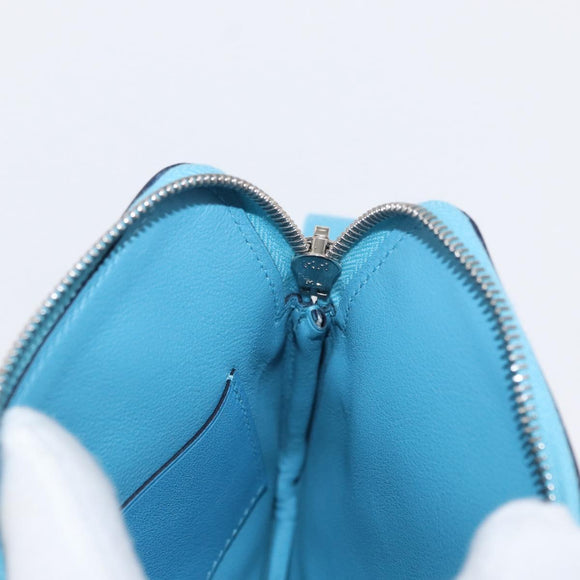 HERMES Carre Pocket Pouch Leather Multicolor Auth BA8061M