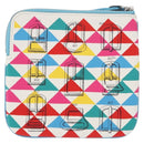 HERMES Carre Pocket Pouch Leather Multicolor Auth BA8061M-3