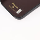 CHANEL Matelasse Chain iPhone Case Lamb Skin Black Gold CC Auth BA8062-12