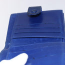 CHANEL Bifold Wallet Lamb Skin Blue CC Auth BA8063-17