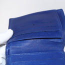 CHANEL Bifold Wallet Lamb Skin Blue CC Auth BA8063-18
