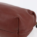 Chloe Pouch Leather Brown Gold Auth BA8064-15