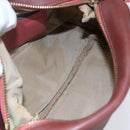 Chloe Pouch Leather Brown Gold Auth BA8064-10