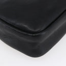 Jimmy Choo Studs Pouch Leather Black Silver Auth BA8065-15