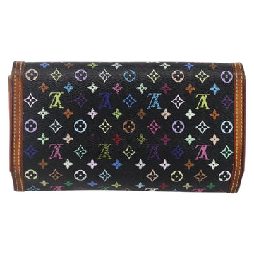 LOUIS VUITTON Monogram Multicolor Porte Tresor Wallet Black M92658 Auth BA8068 - 0