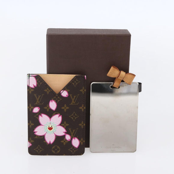 LOUIS VUITTON Monogram Cherry Blossom Etui Miroir M92018 LV Auth BA8069