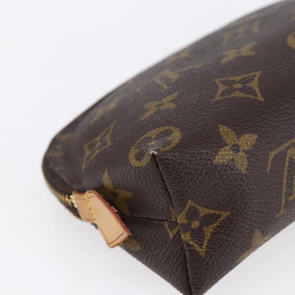 LOUIS VUITTON Monogram Pochette Cosmetic PM Cosmetic Pouch M47515 LV Auth BA8070