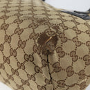 GUCCI GG Canvas Tote Bag Beige Gold 211976 Auth BA8072-8