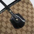 GUCCI GG Canvas Tote Bag Beige Gold 211976 Auth BA8072-17