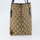 GUCCI GG Canvas Tote Bag Beige Gold 211976 Auth BA8072-4