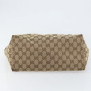 GUCCI GG Canvas Tote Bag Beige Gold 211976 Auth BA8072-5