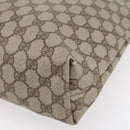 GUCCI GG Supreme Web Sherry Line Tote Bag PVC Beige Gold Auth BA8073-12