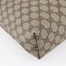 GUCCI GG Supreme Web Sherry Line Tote Bag PVC Beige Gold Auth BA8073-13