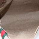 GUCCI GG Supreme Web Sherry Line Tote Bag PVC Beige Gold Auth BA8073-17