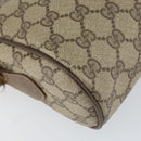 GUCCI GG Supreme Web Sherry Line Bag PVC Beige Gold 56 02 088 Auth BA8074-13