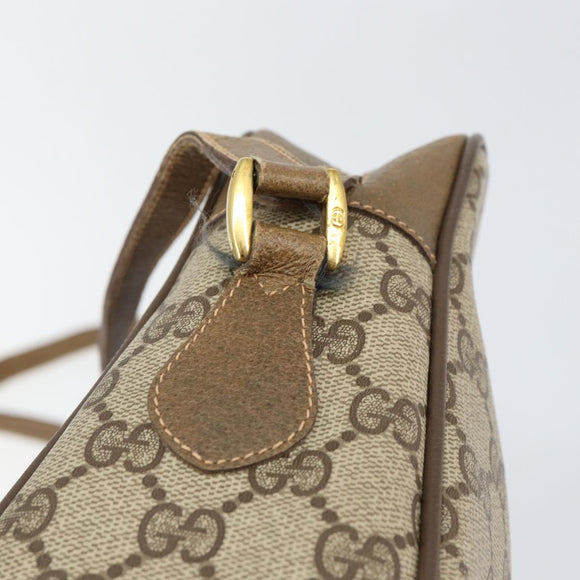 GUCCI GG Supreme Web Sherry Line Bag PVC Beige Gold 56 02 088 Auth BA8074